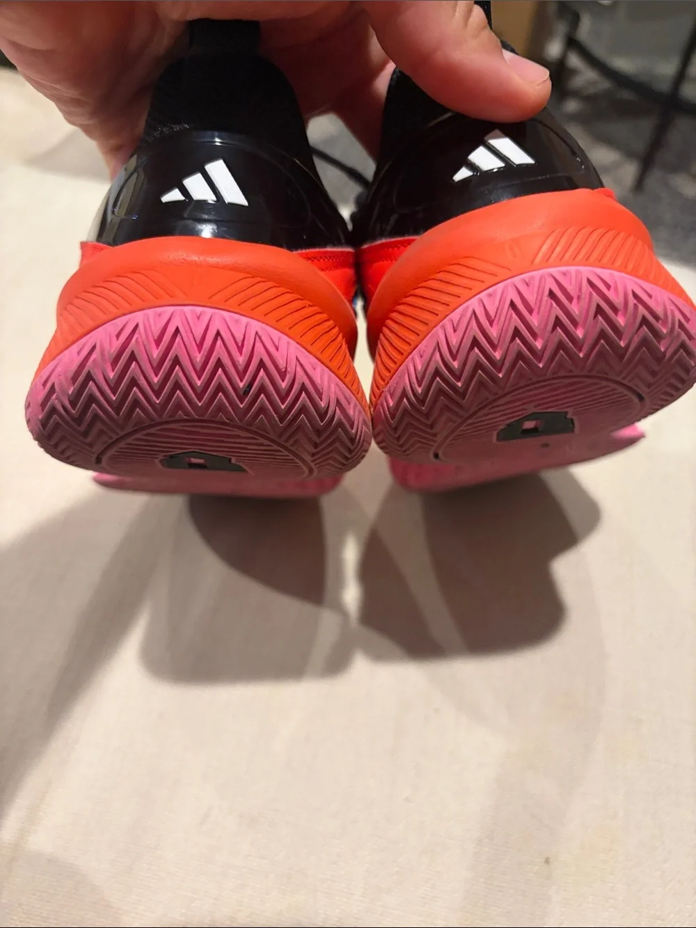 adidas Dame certified 3 low basketball sneakers solar red kids sz 4
